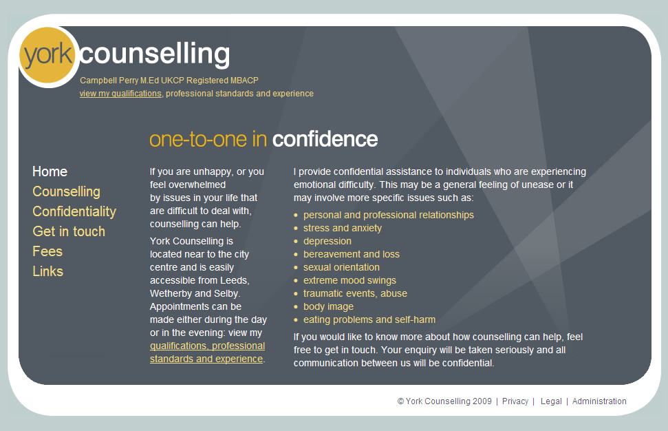York Counselling Screenshot